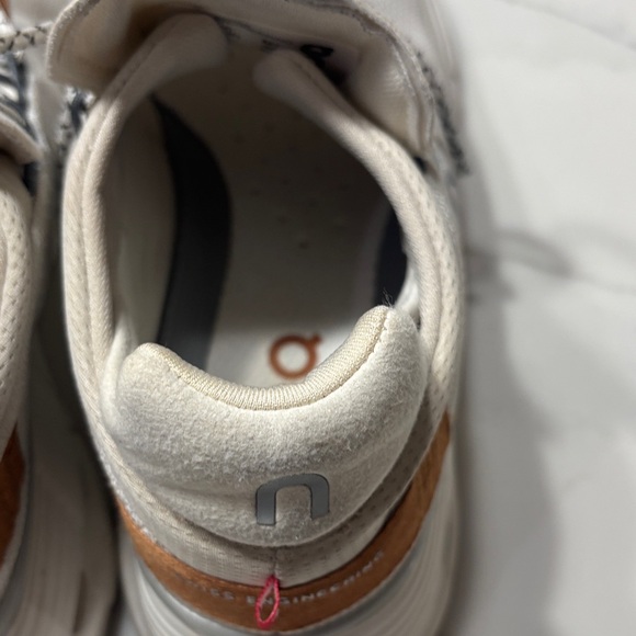 On Running Women's White and Tan Sneakers - Picture 7 of 16